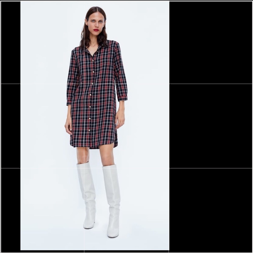 Zara plaid dress